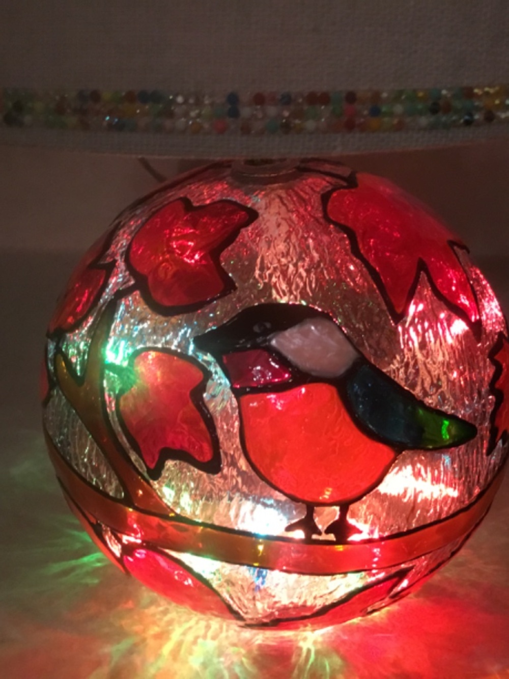 New, HandPainted Stained glass lamp - Picture 5 of 8